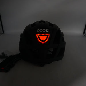 Coozi bike helmet with USB researchable LED light size M