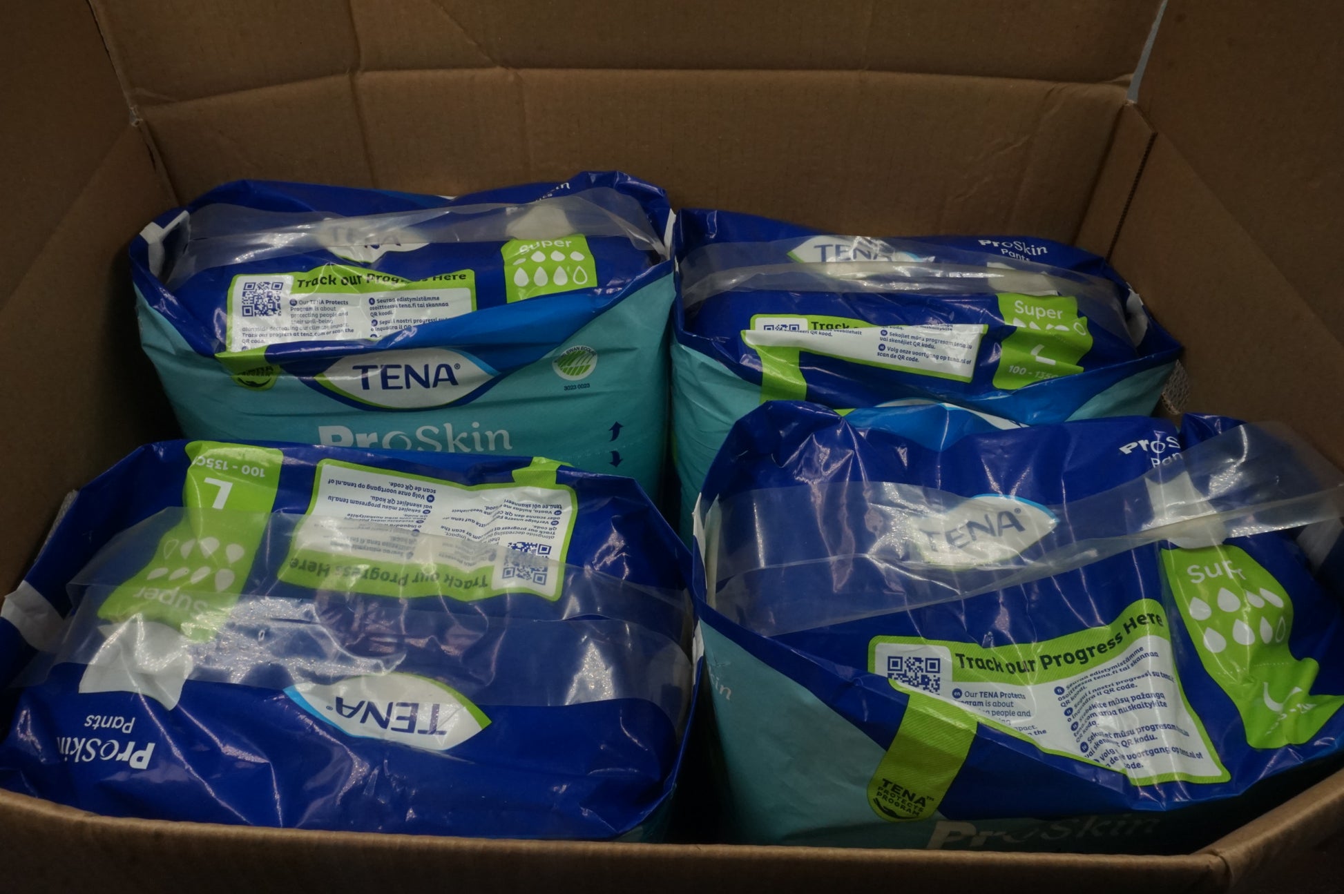 TENA Proskin Pants Super - Large - 4 Packs of 12
