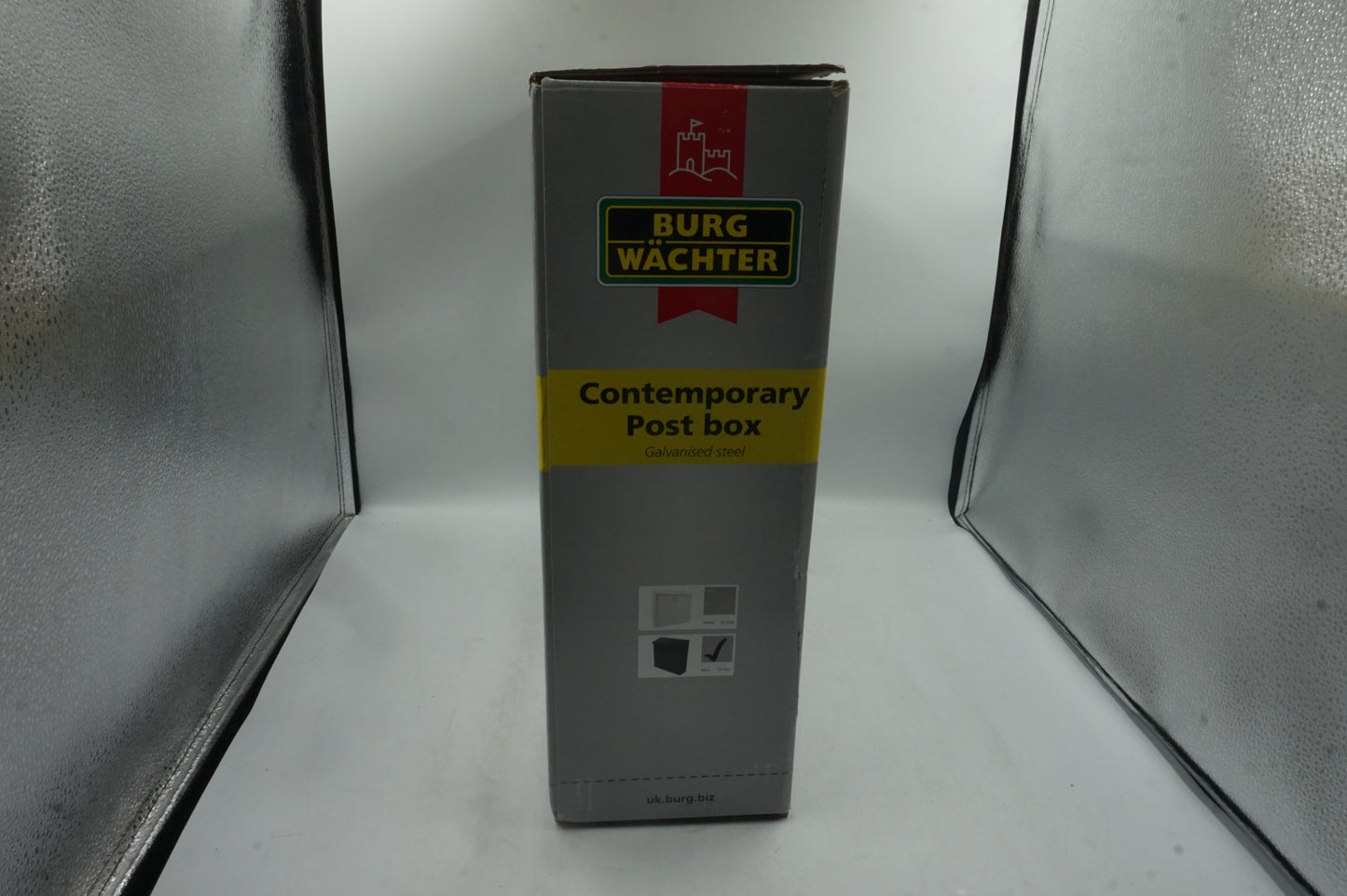 burg Wachter galvanised steel contemporary post box size 368X368X116mm