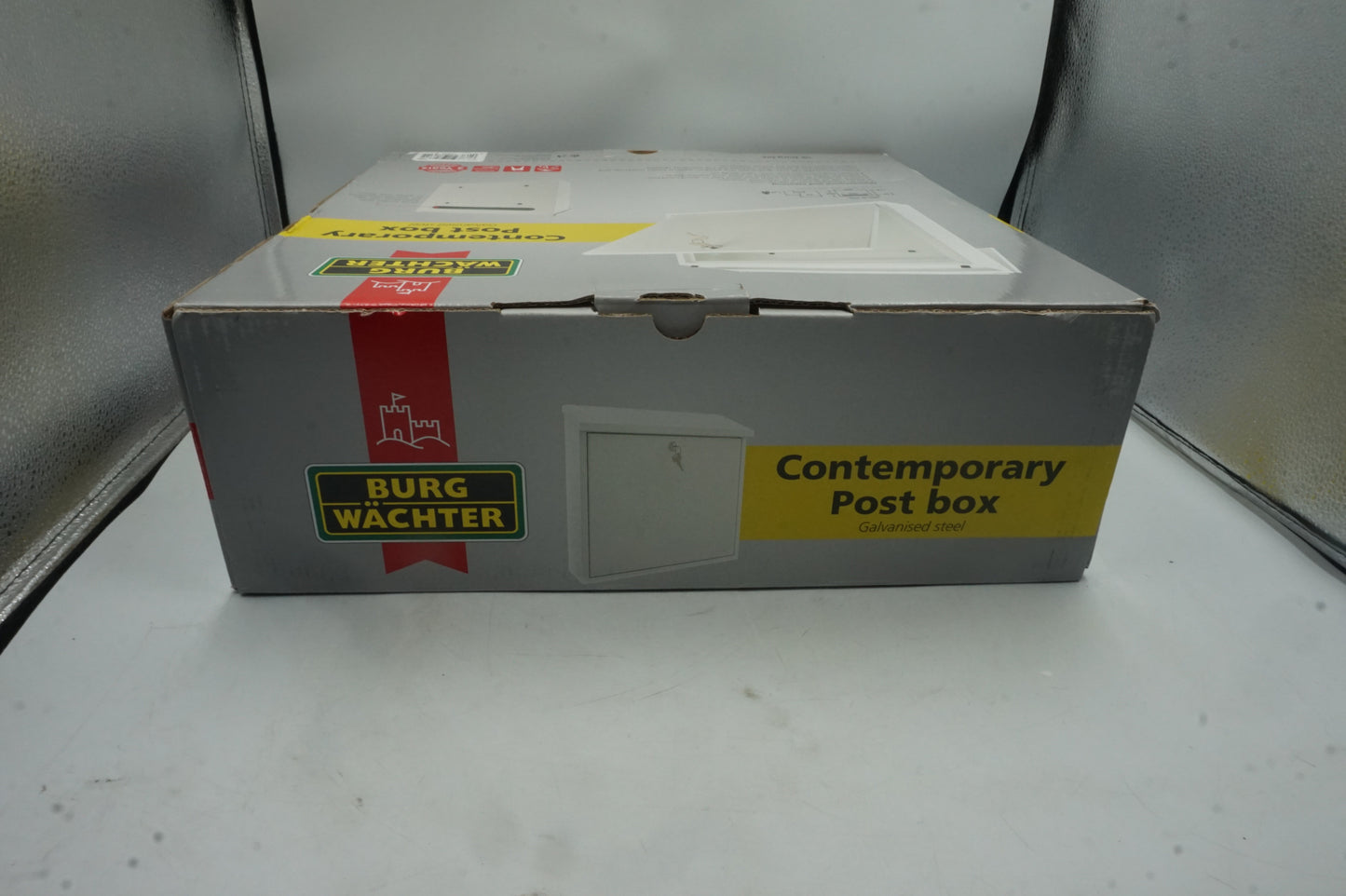 burg Wachter galvanised steel contemporary post box size 368X368X116mm