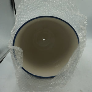 Nicola sprint patterned plant pot blue print/blue rim 20.5cm