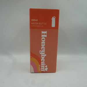 Honeybeam kids water bottle with straw lid 350ml