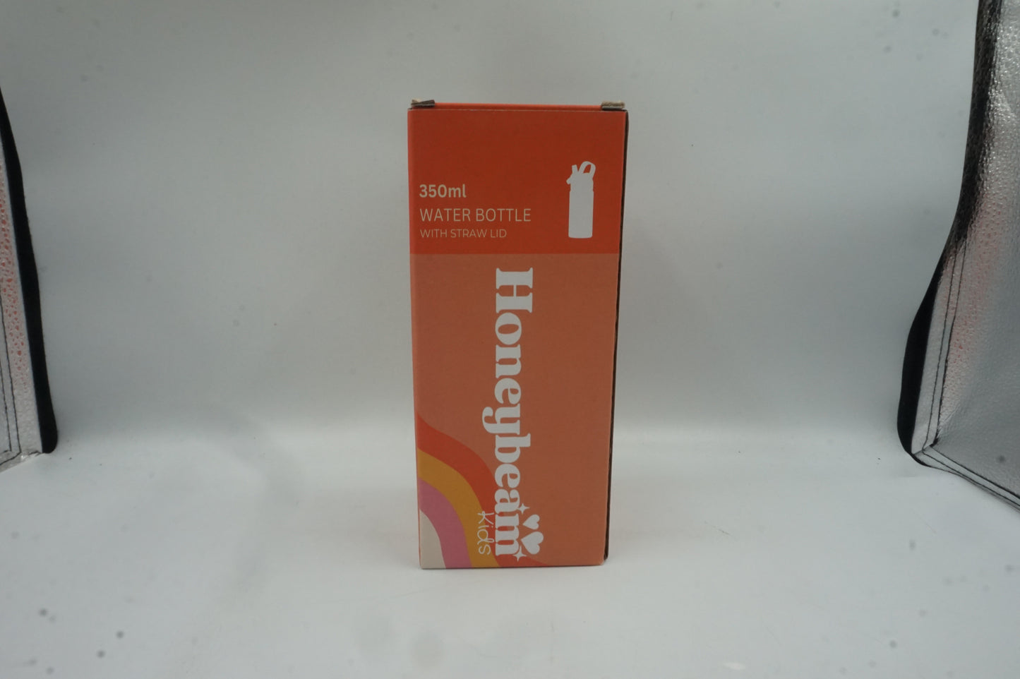 Honeybeam kids water bottle with straw lid 350ml