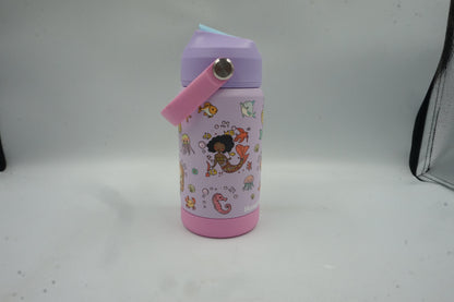 Honeybeam kids water bottle with straw lid 350ml