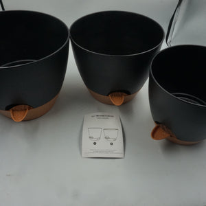 pack of three self watering planters