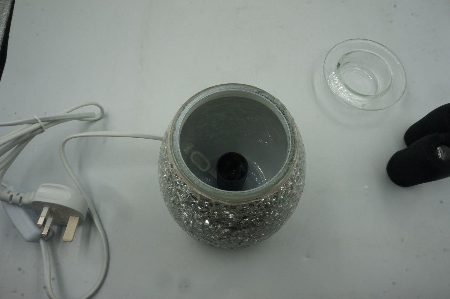 mirror glass wax melt lamp