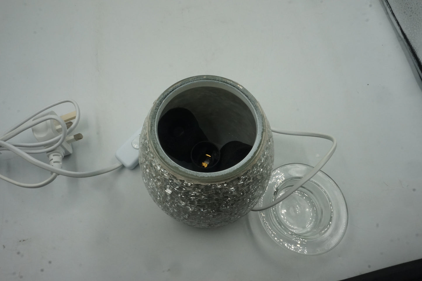 mirror glass wax melt lamp