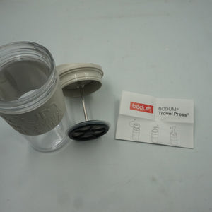 Bodum glass travel coffee press mug