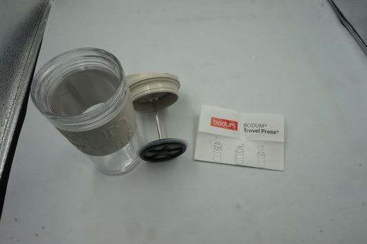 Bodum glass travel coffee press mug