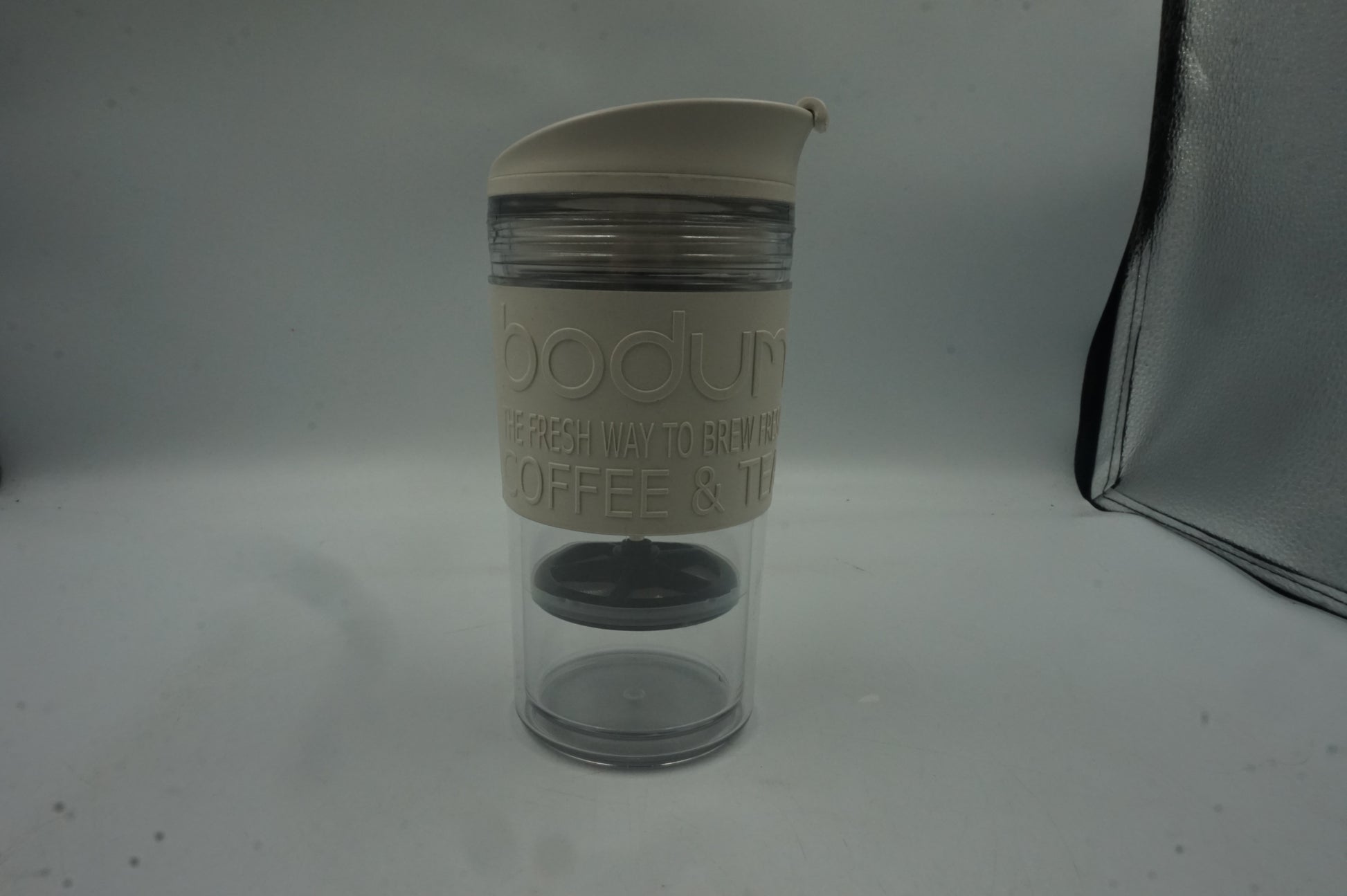 Bodum glass travel coffee press mug