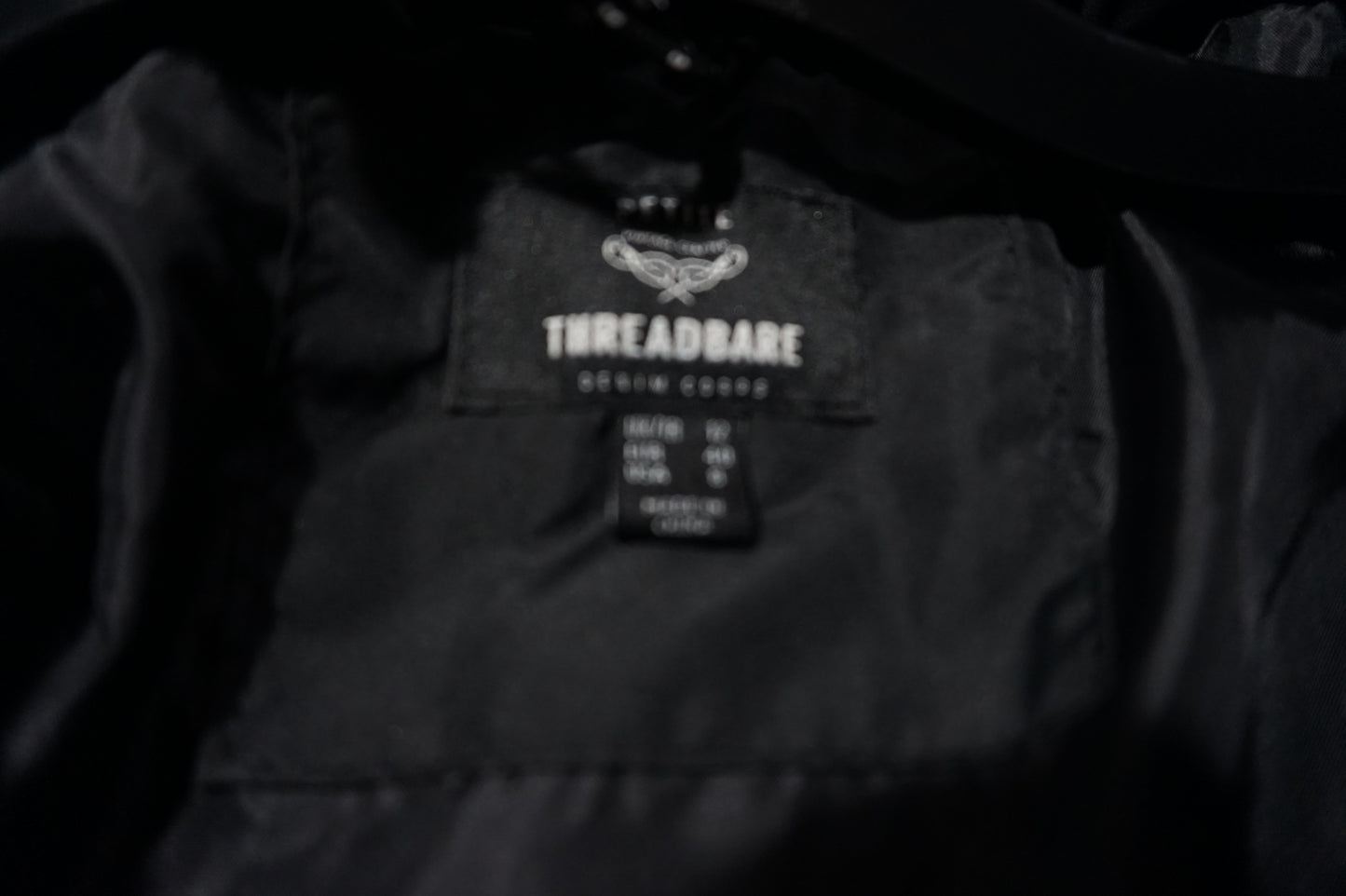 Threadbare maxi puffer coat with hood in black-UK12
