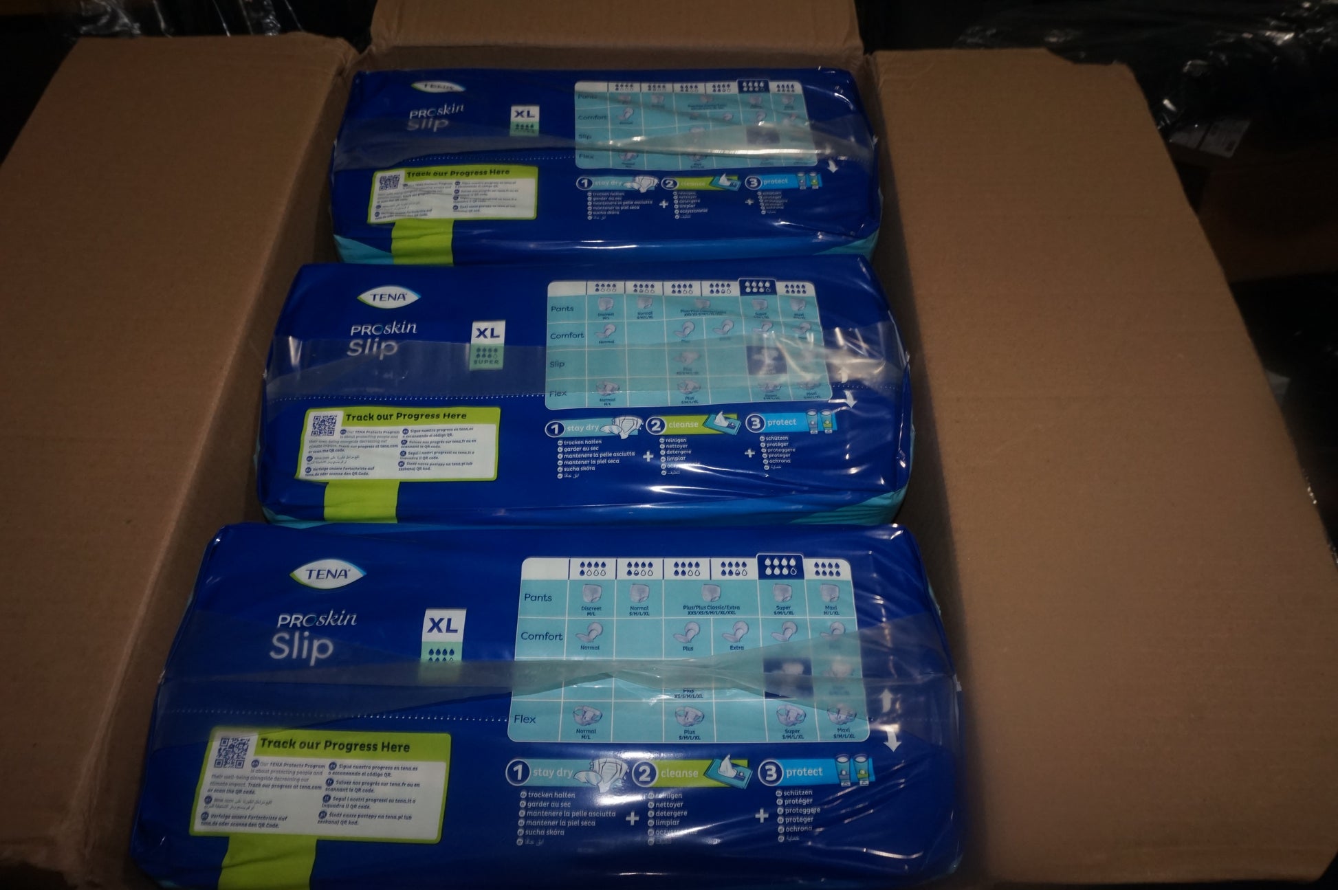 3 X TENA PROSKIN SLIPS 28PER PACK