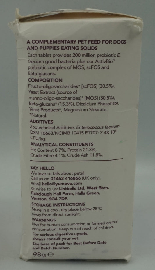 yumove digestive care pre and probiotic 120 tablets