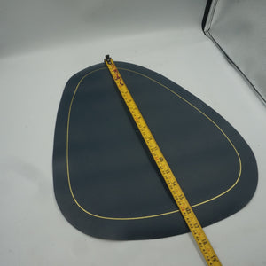 set of 6 blue and green leather placemats 44X37cm and coasters 13.5X11.5CM