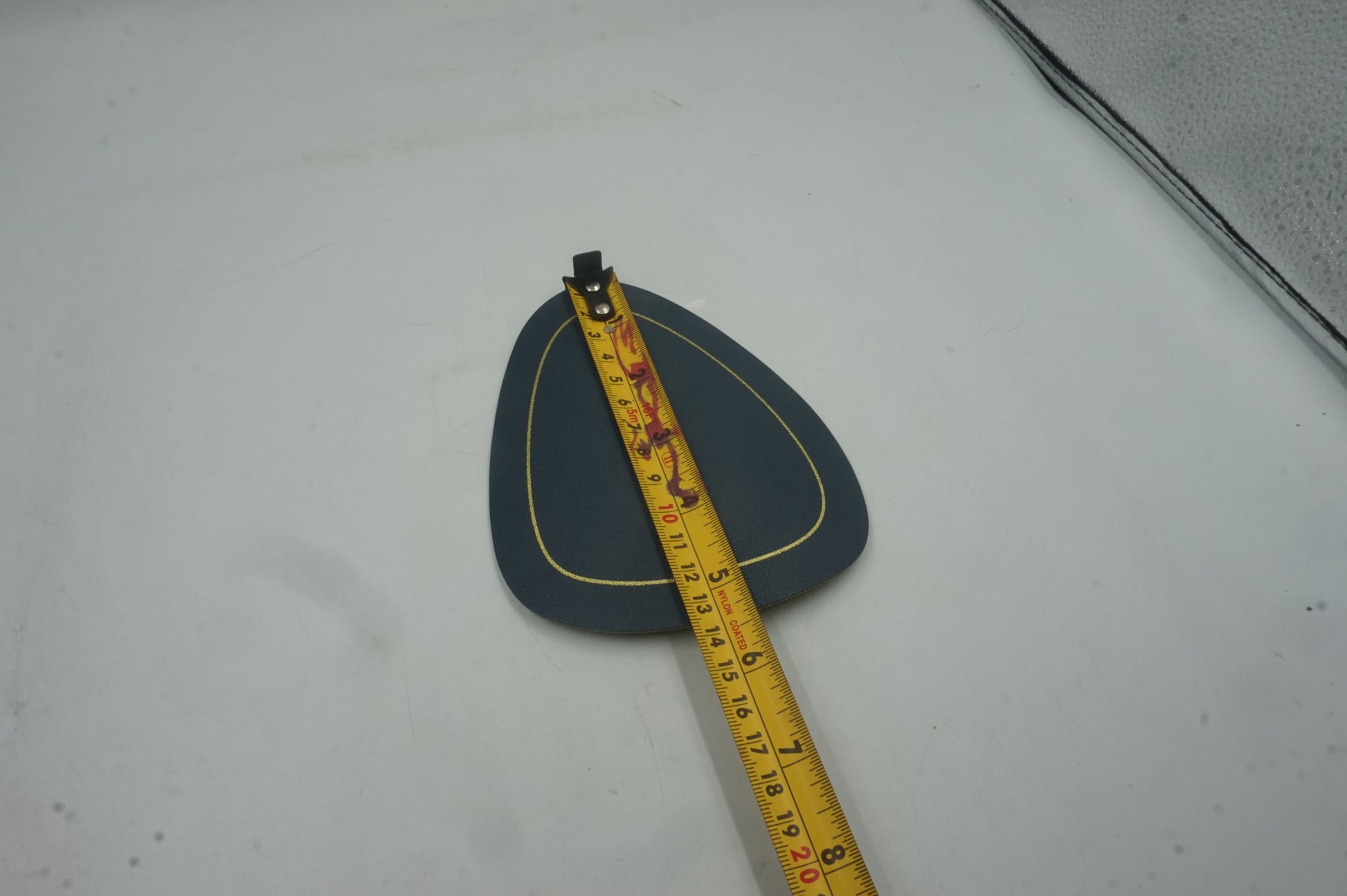 set of 6 blue and green leather placemats 44X37cm and coasters 13.5X11.5CM