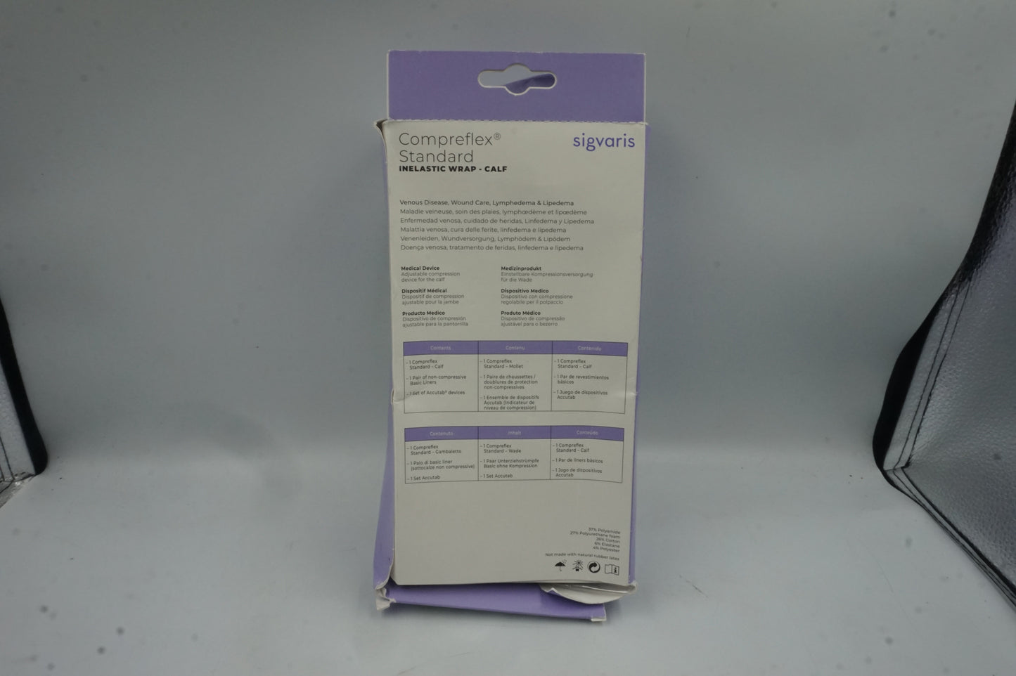 sigvaris compreflex standard size regular L black 1403-NF-BKR