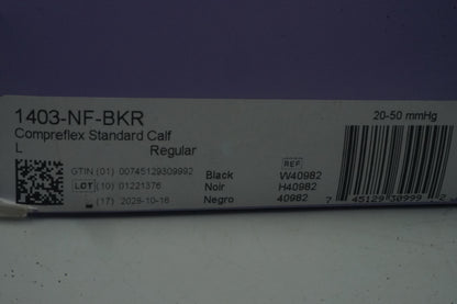 sigvaris compreflex standard size regular L black 1403-NF-BKR