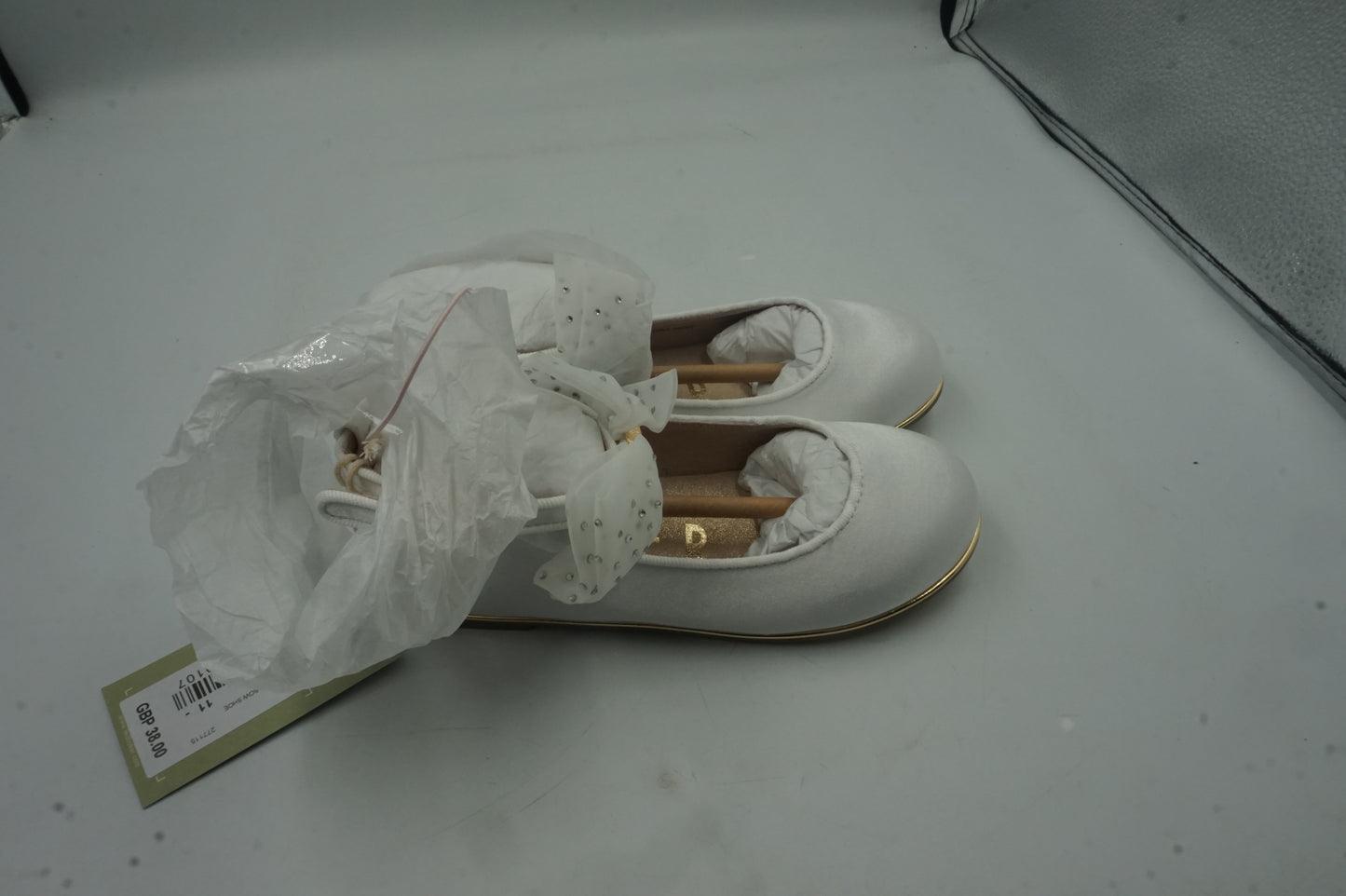 baker organza bow shoe ivory size 11