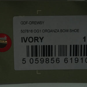 baker organza bow shoe ivory size 11