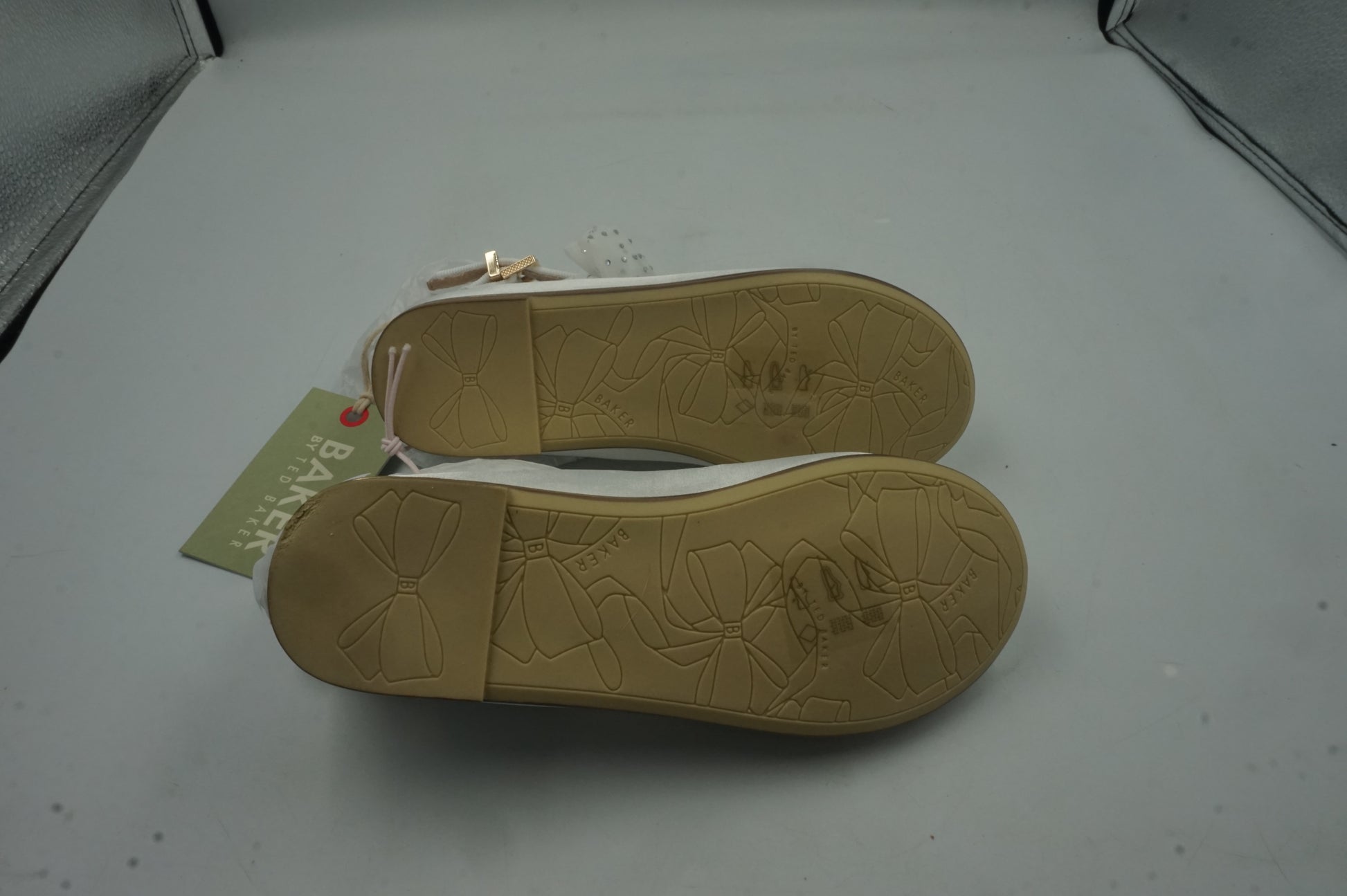 baker organza bow shoe ivory size 11