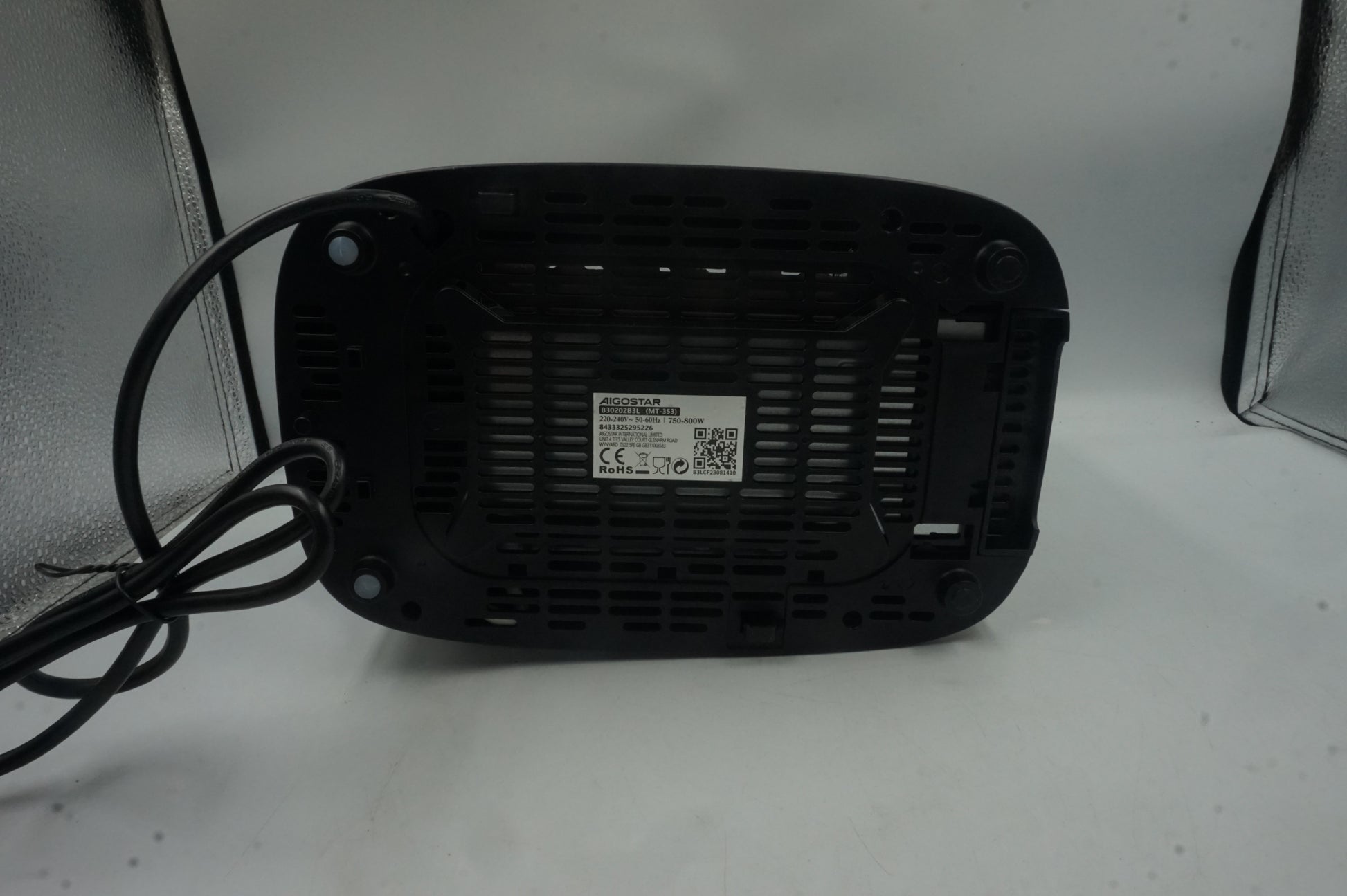 aigostar toaster 2 slice with warming rack