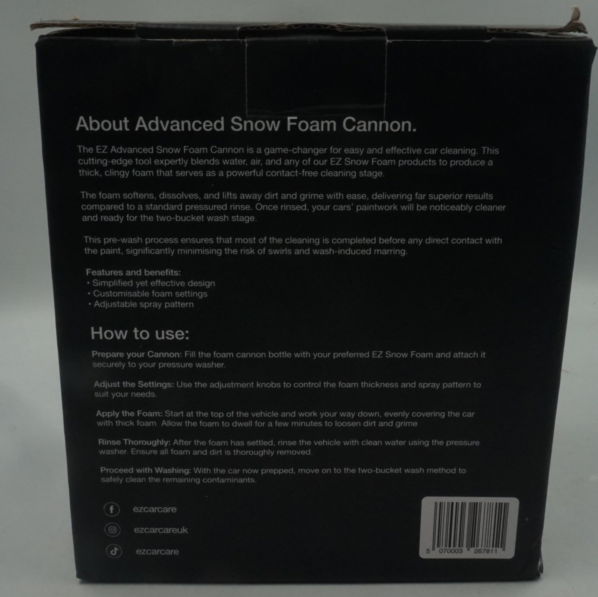 EZCarCare advanced snow foam lance cannon