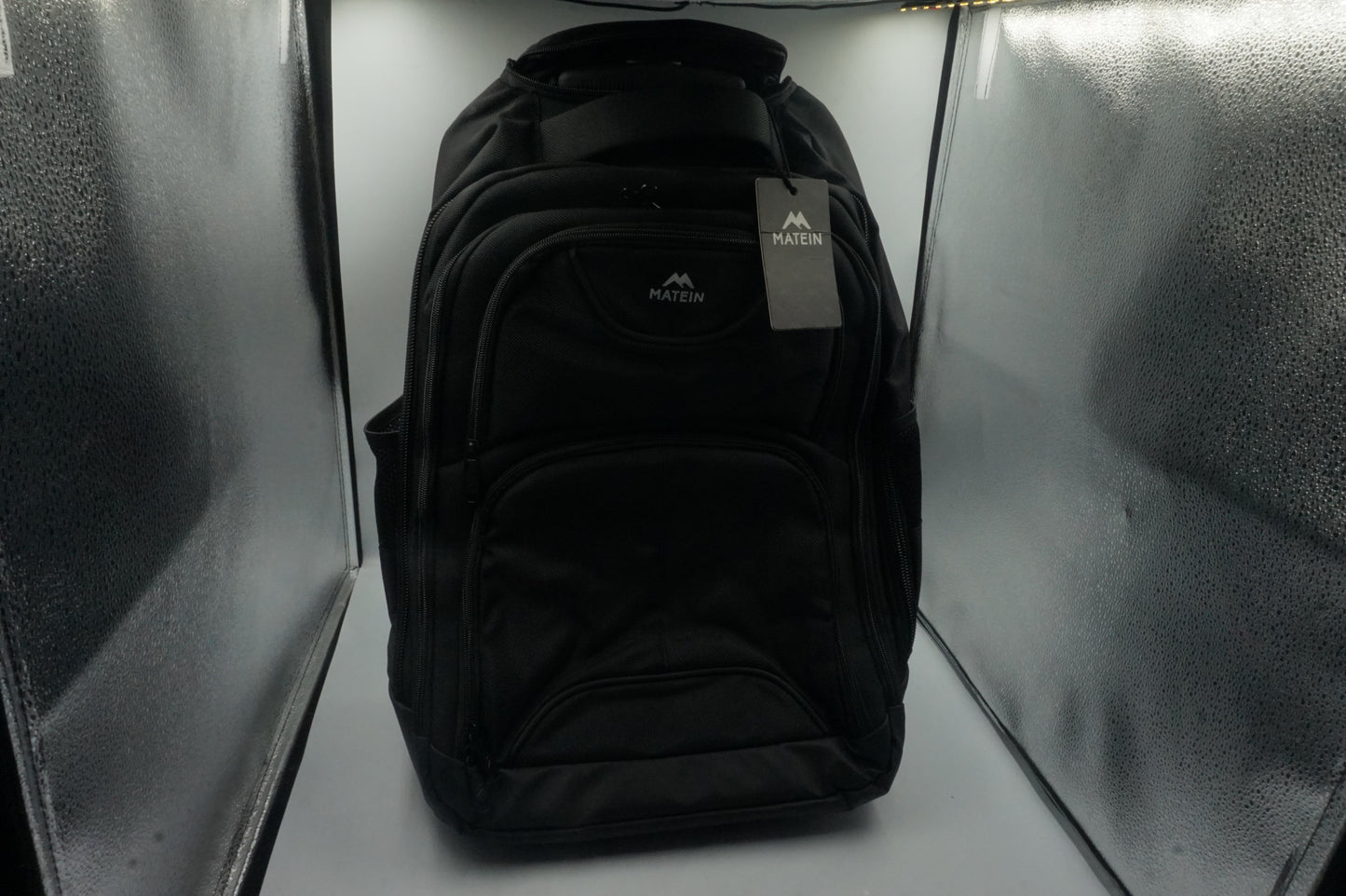 Matein large wheeled rolling laptop travel backpack 9"X13"X19.6"