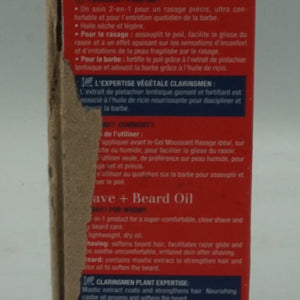 Clarinsmen huile rasage + barbe shave + beard oil 30mL