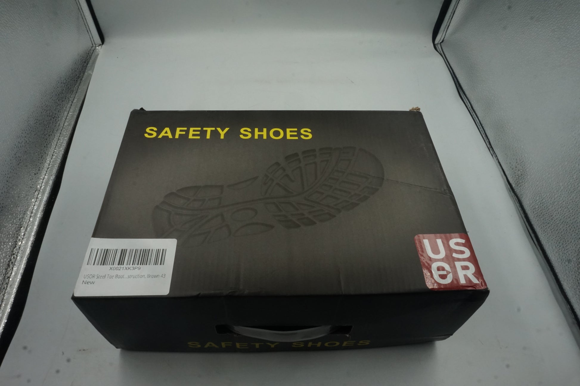 USOR steel toe safety shoes brown size UK 10