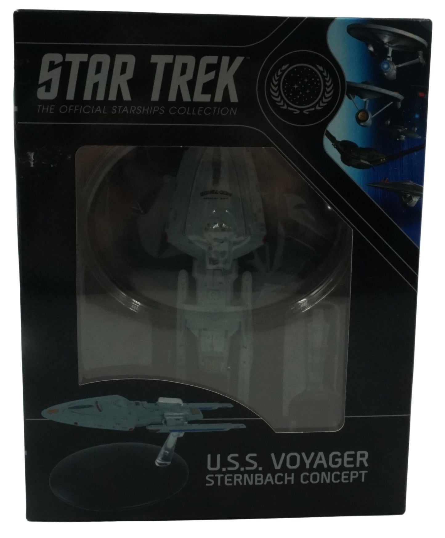 Eaglemoss 5" die-cast Star trek starships collections U.S.S voyager sternbach concept model