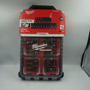 Set of 19 Milwaukee deep 3/8