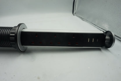 pull up power socket with 3 plugs, 2 USB ports and 1 USB-C port