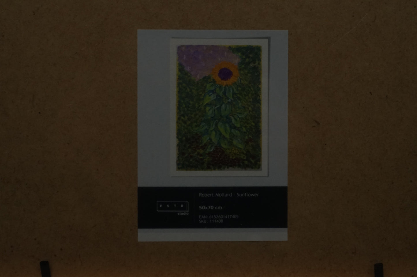 LIberty PSTR studio Robert Möllard sunflower vase oak framed Print size 50X70CM