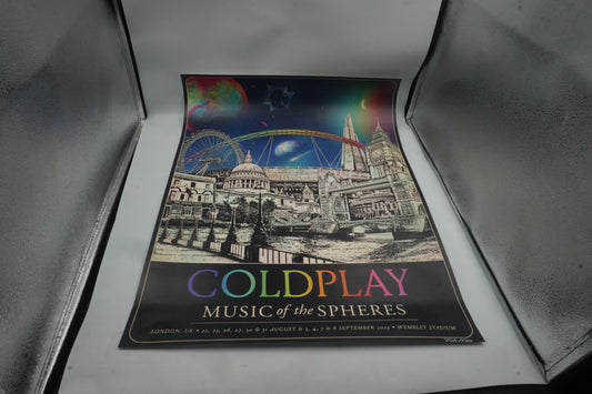 Coldplay Music of the Spheres signed poster 2920/4200