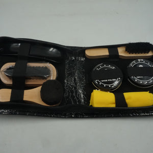 Shoe polish and cleaning travel case