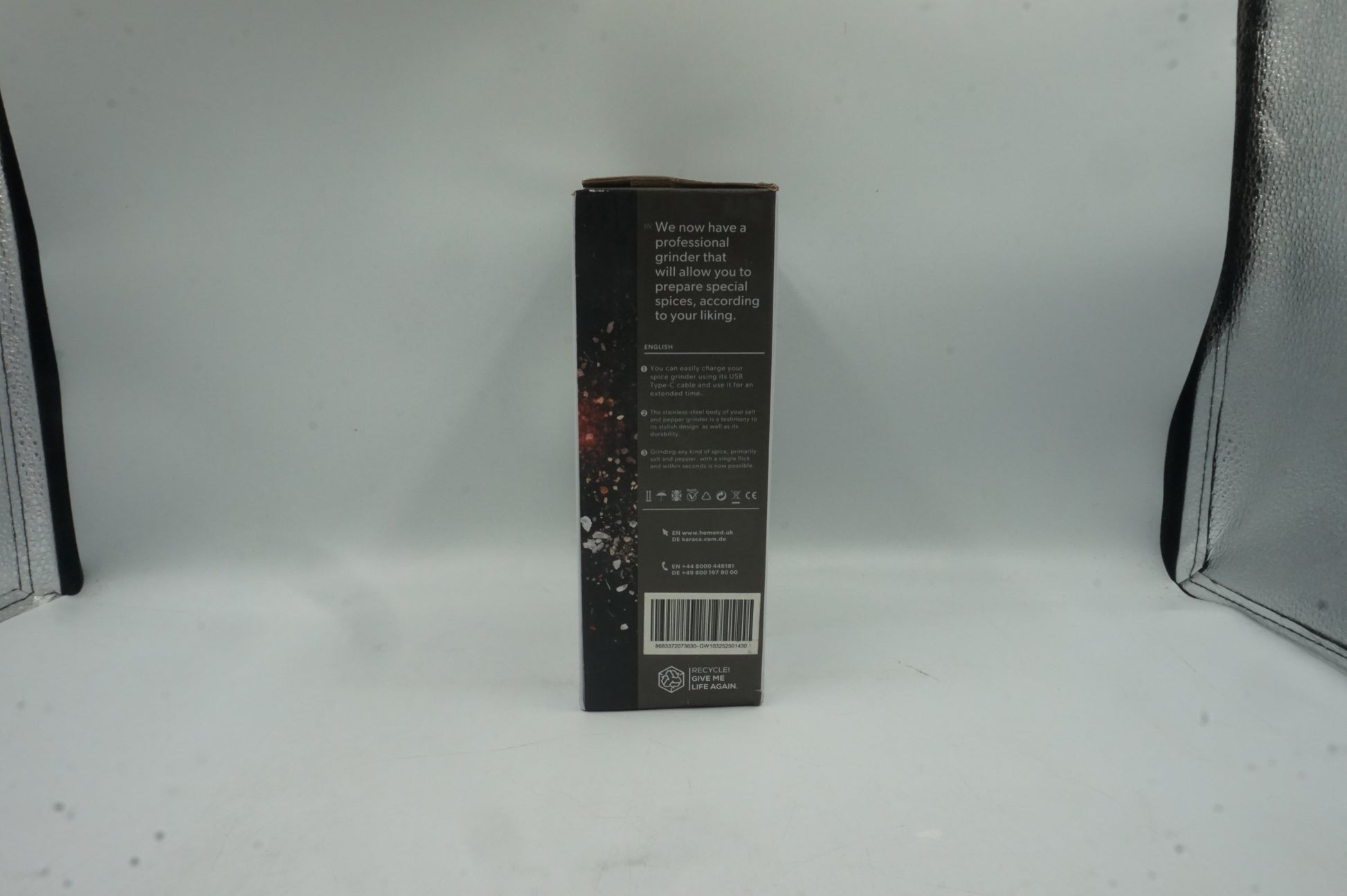 homend grindogo6003EU\UK eclectic salt and pepper grinder