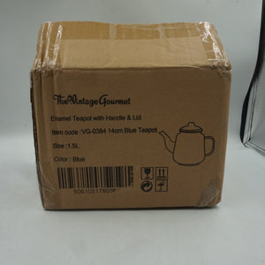 the vintage gourmet enamel teapot with handle and lid