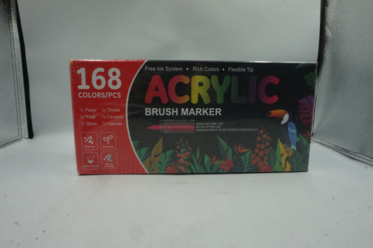 168PCS colour acrylic brush marker paint pens