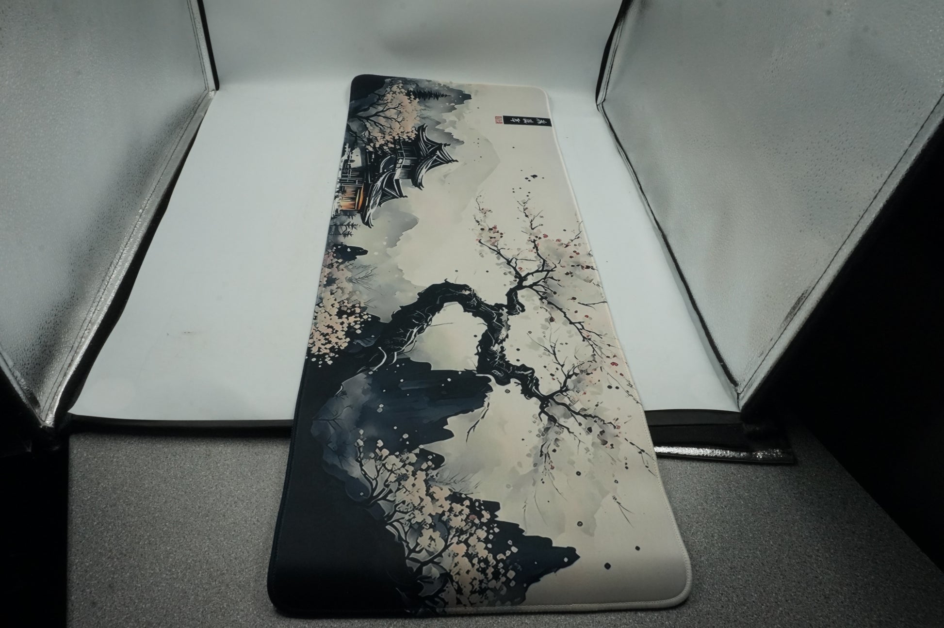 Non-slip waterproof floral japan style desk mat 78X30CM