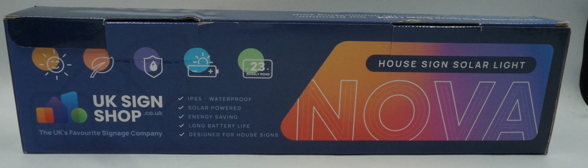 UK sign shop Nova solar light house sign