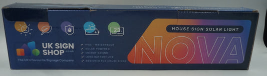 UK sign shop Nova solar light house sign