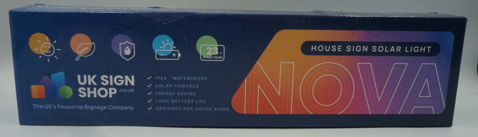 UK sign shop Nova solar light house sign