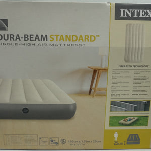 intex dura beam standard single high air mattress size twin