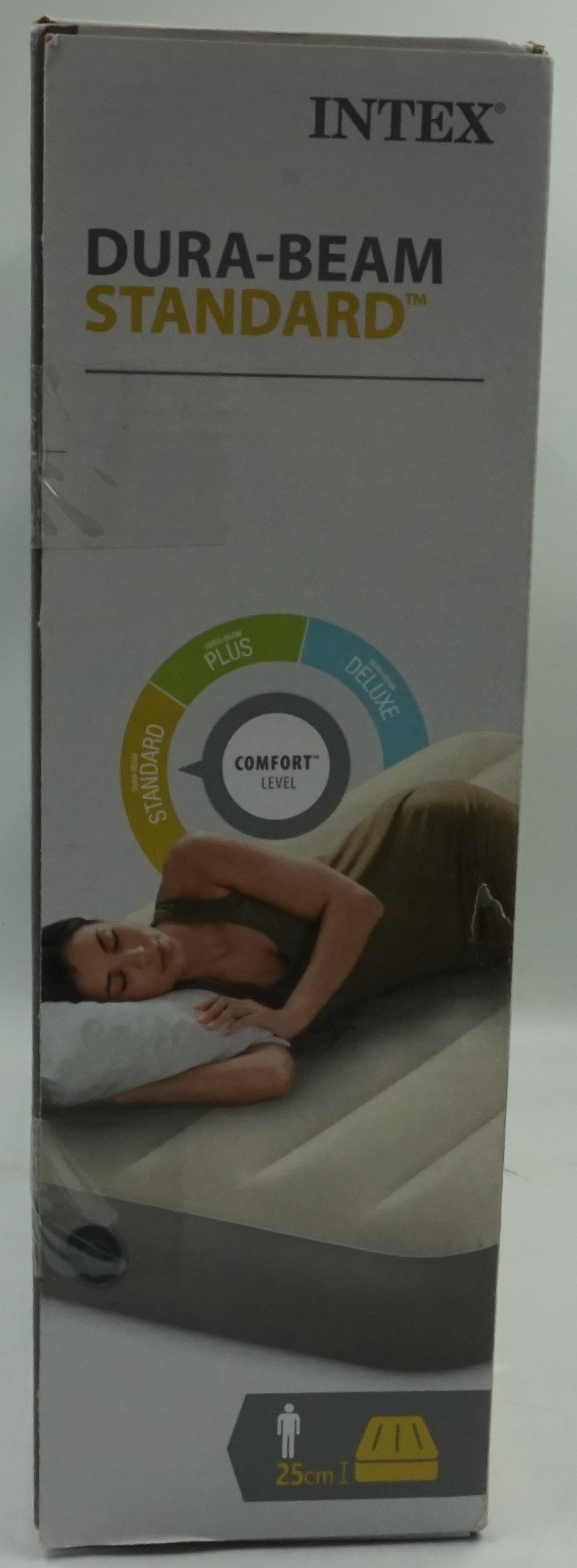 intex dura beam standard single high air mattress size twin