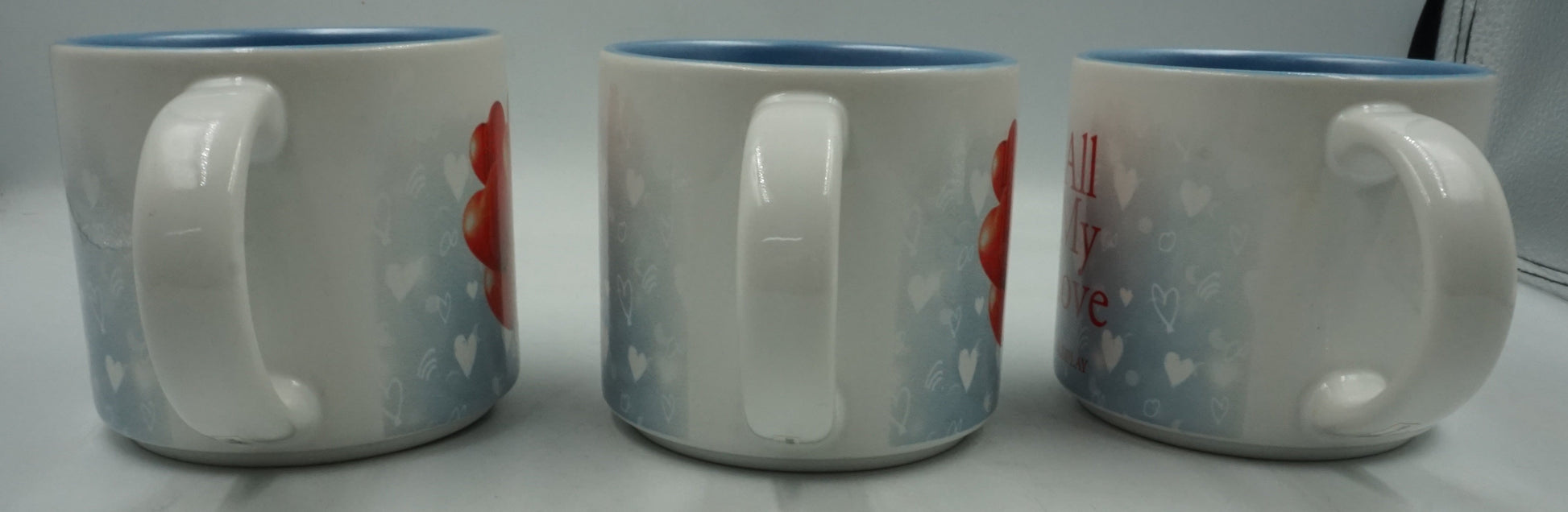 set of three coldplay all my love mugs