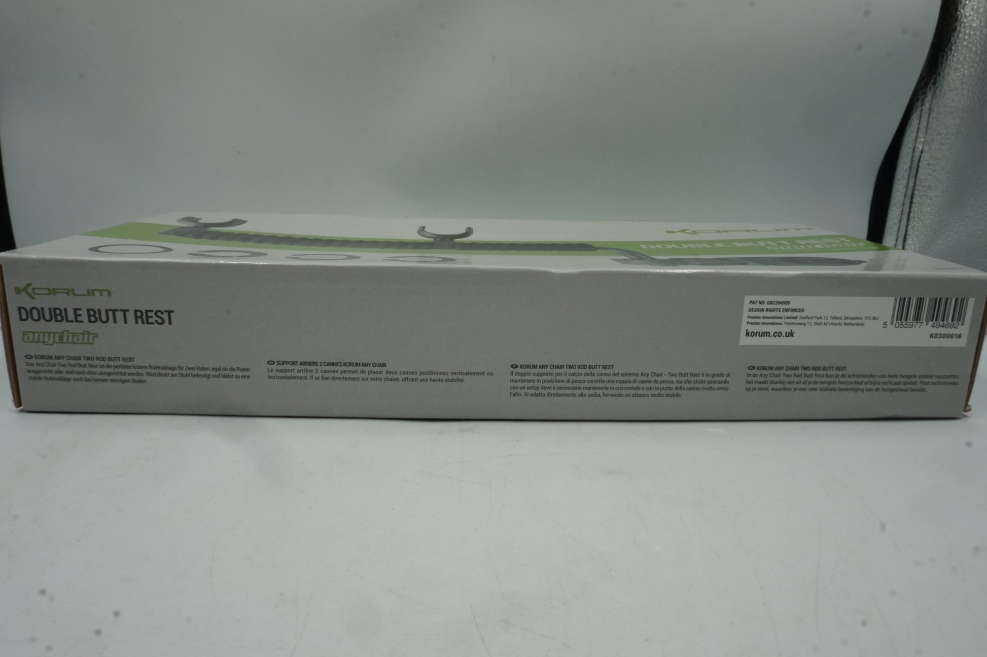 korum any chair two rod chair double butt rest