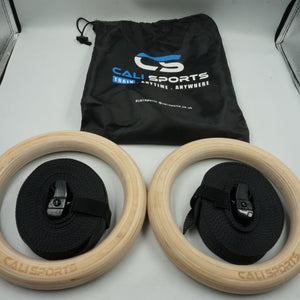 cali sports wooden gymnastic rings