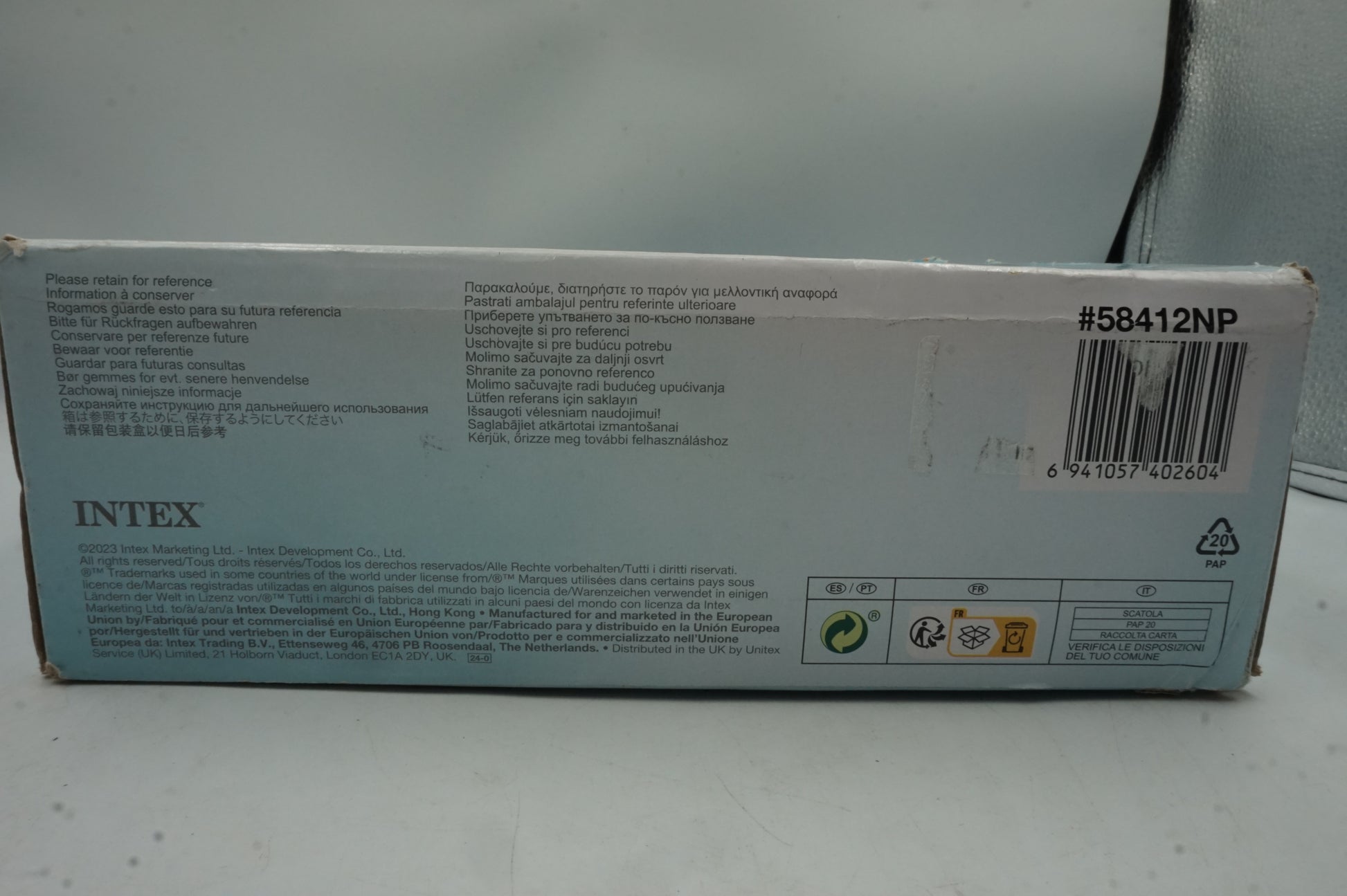 intex wet set collection rectangular pool cover 305X175CM