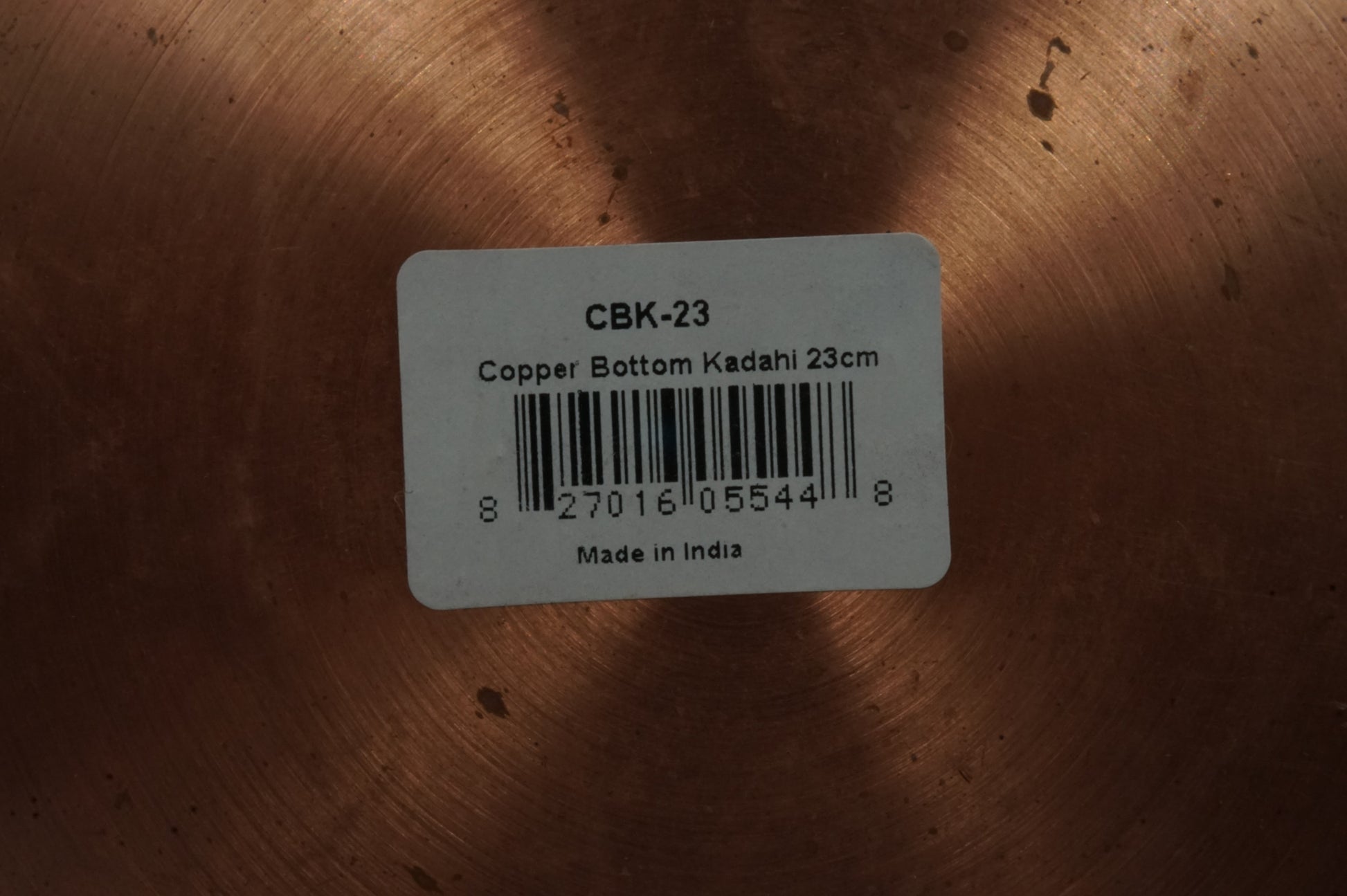 stainless steel copper bottom kadai cooking pan 23cm