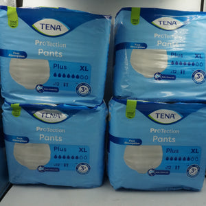 pack of 4 unisex 3x protection TENA protection pants plus XL X12
